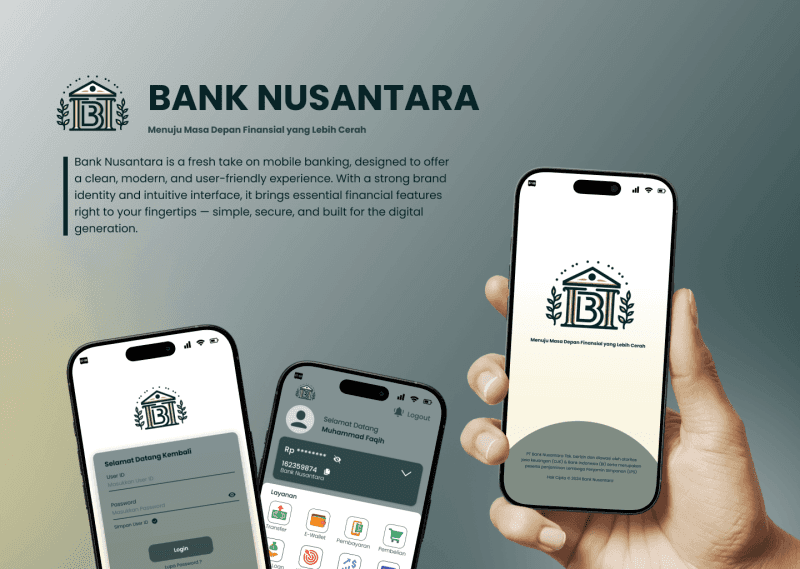 Bank Nusantara - M-Banking App UI Design